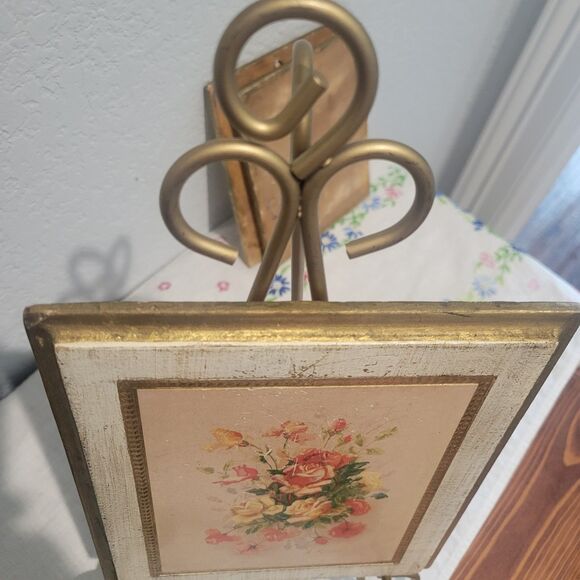 Vintage Florentine Gold Gilt Floral Wall Plaques Set of 3 MCM Made in Italy - Picture 11 of 16